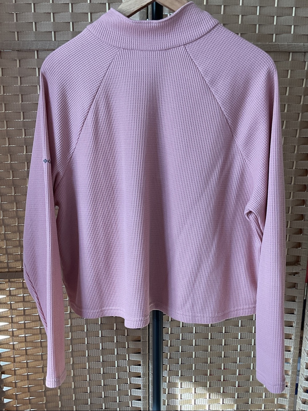 Women's Utility Waffle Pullover Jacket in Dusty Pink - Picture 3 of 5